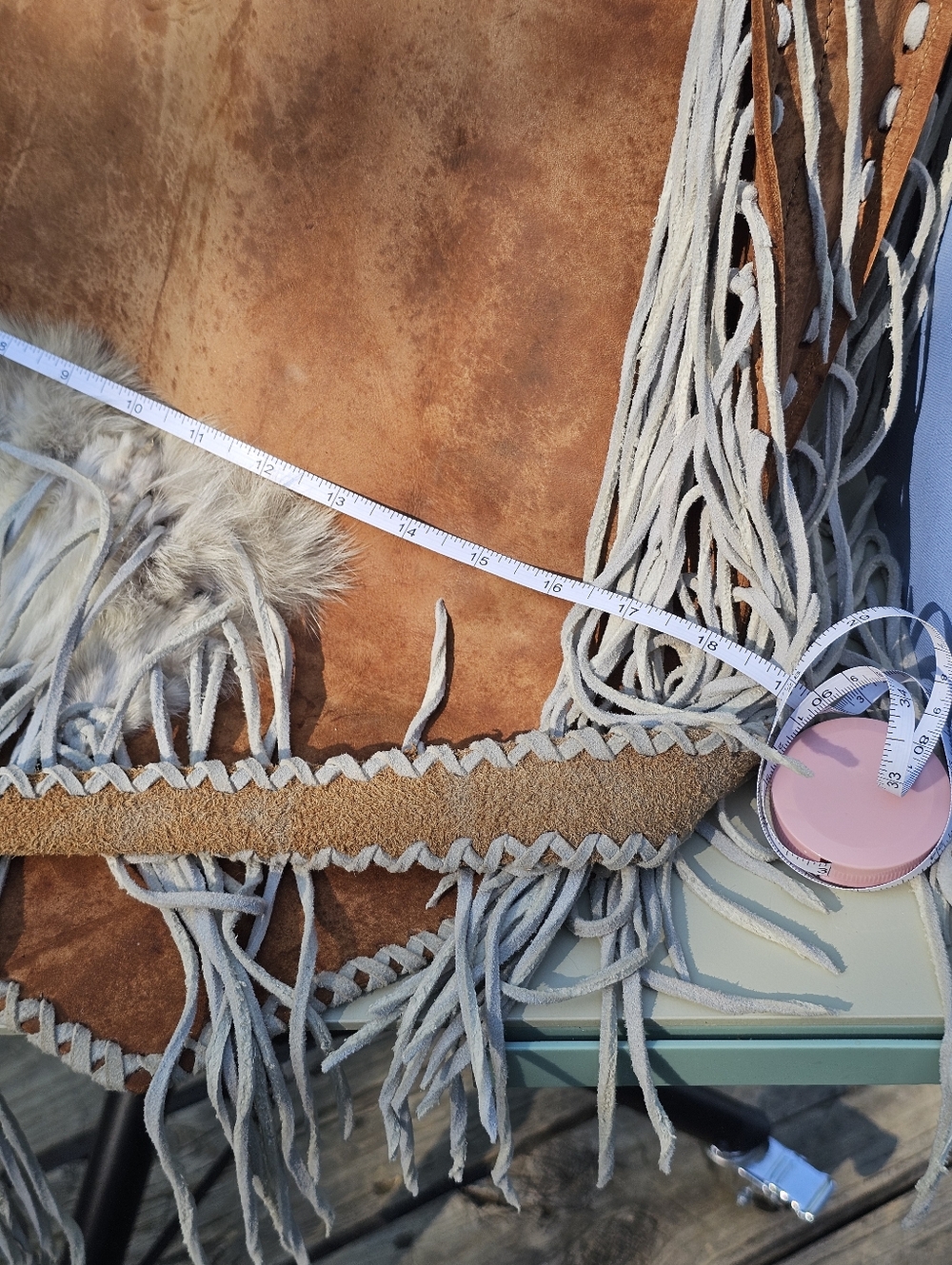 Vintage Leather Forager Herbalist Bag White Fox Fur Fringe Herb Book Bundle - Picture 12 of 17